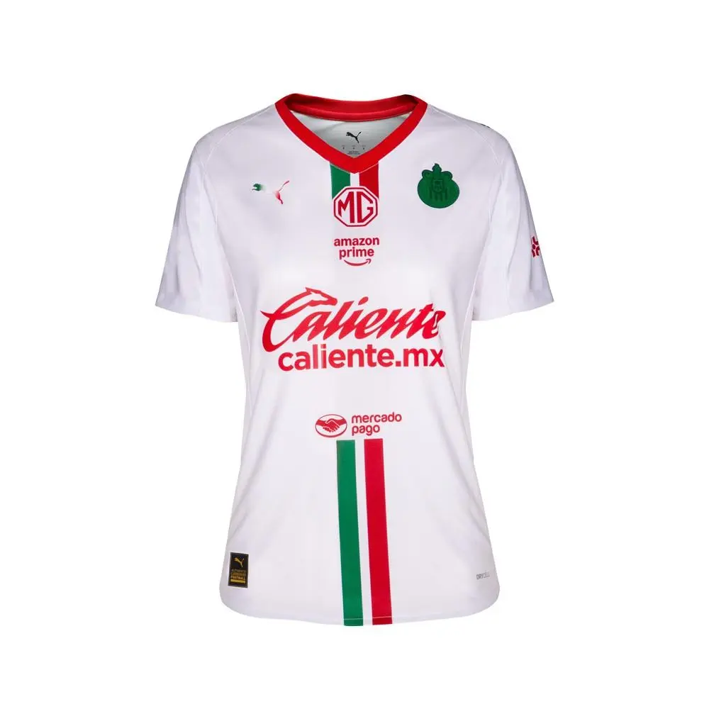 Puma clothing - PUMA Chivas 2526 Away Short Sleeve Soccer Jersey - 71358301 - White 3