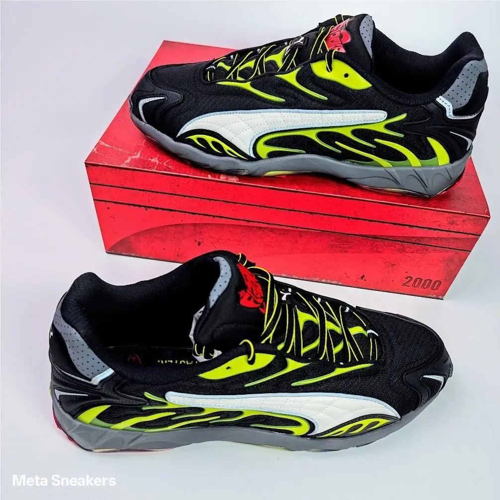 Puma shoes - PUMA Inhale - Inhale - 402459-01 - PUMA Black-Warm White-Lime Pow 9