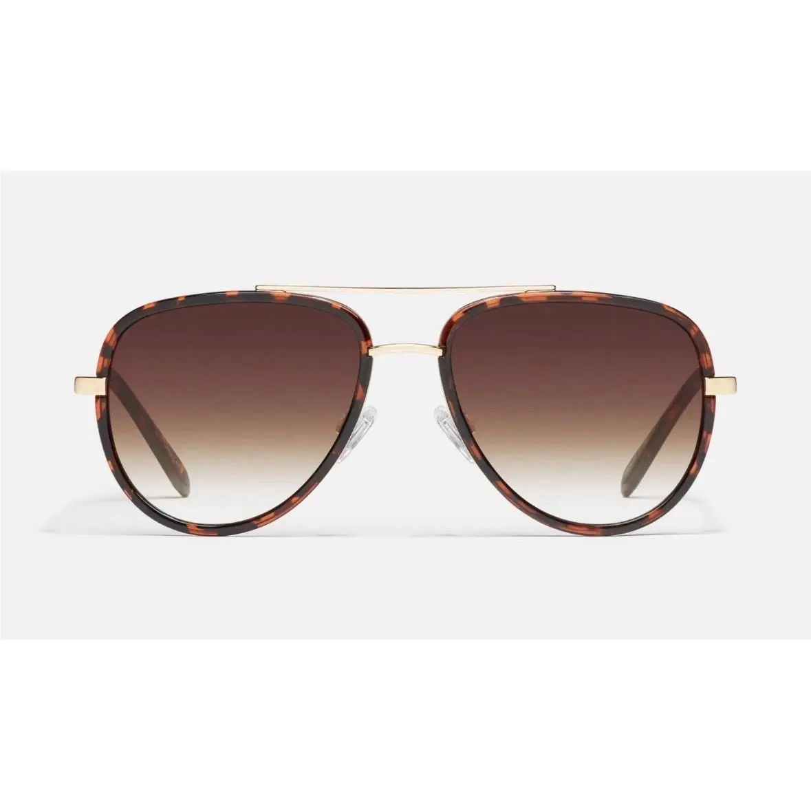 Quay All In Mini Sunglasses Tortoise Brown Fade