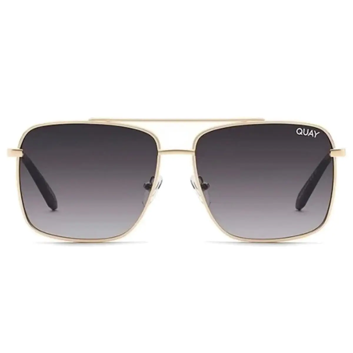 Quay Australia Hot Take Navigator Sunglasses Gold Smoke 59mm