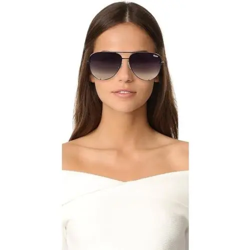 Quay Australia High Key Men`s and Women`s Sunglasses Classic Oversized Aviator