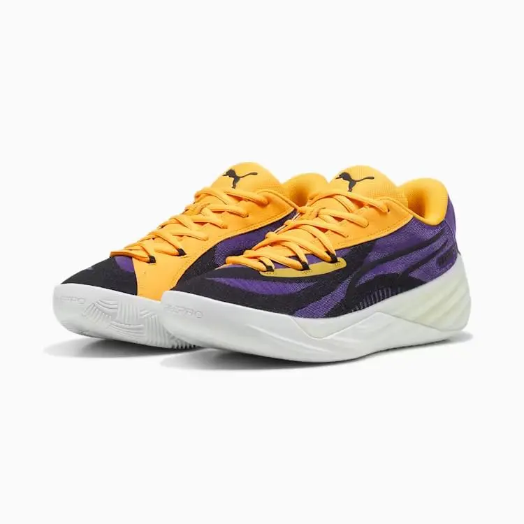 Puma shoes - PUMA All-Pro Nitro - Nitro - 310392-05 - White/ Purple/ Yellow 12