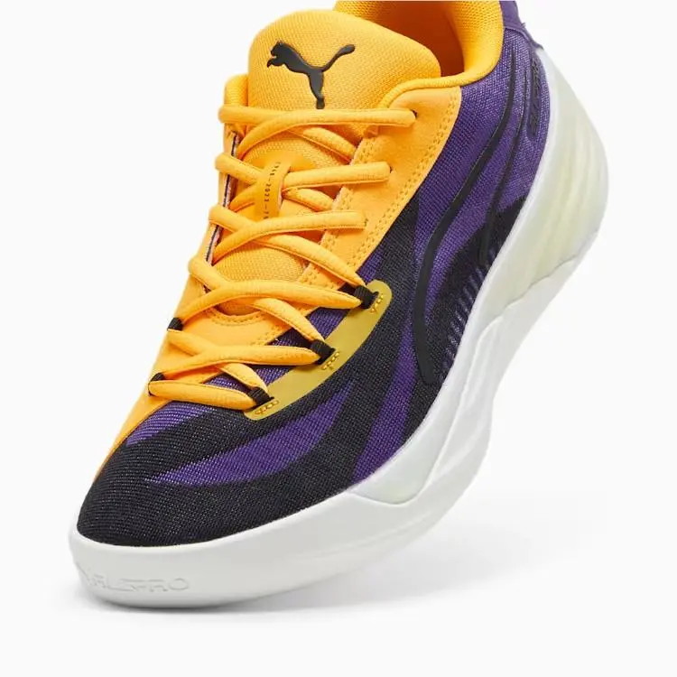 Puma shoes - PUMA All-Pro Nitro - Nitro - 310392-05 - White/ Purple/ Yellow 15