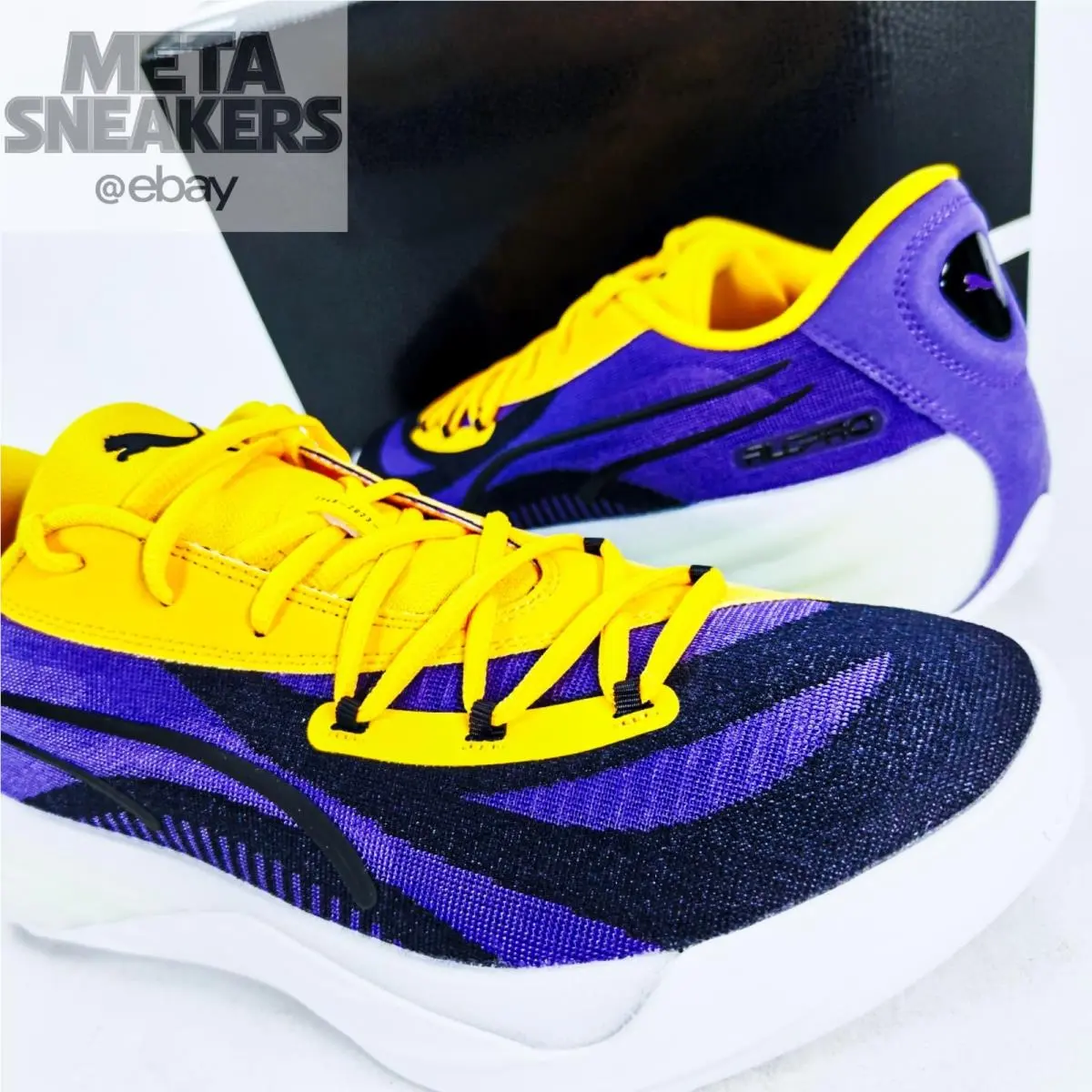 Puma shoes - PUMA All-Pro Nitro - Nitro - 310392-05 - White/ Purple/ Yellow 1