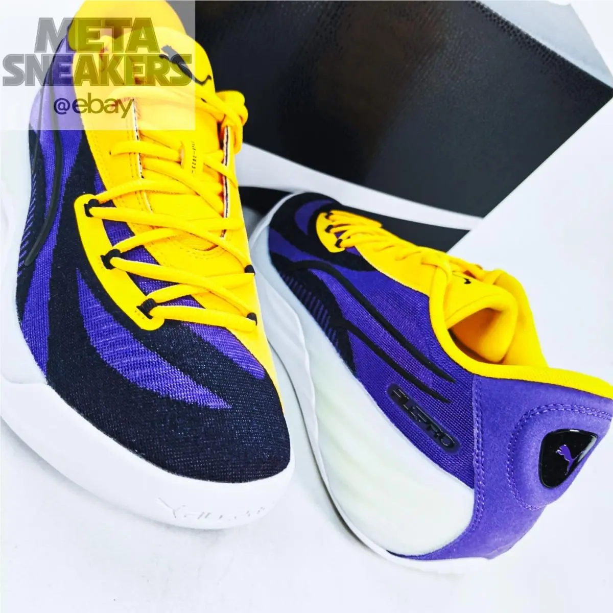 Puma shoes - PUMA All-Pro Nitro - Nitro - 310392-05 - White/ Purple/ Yellow 3