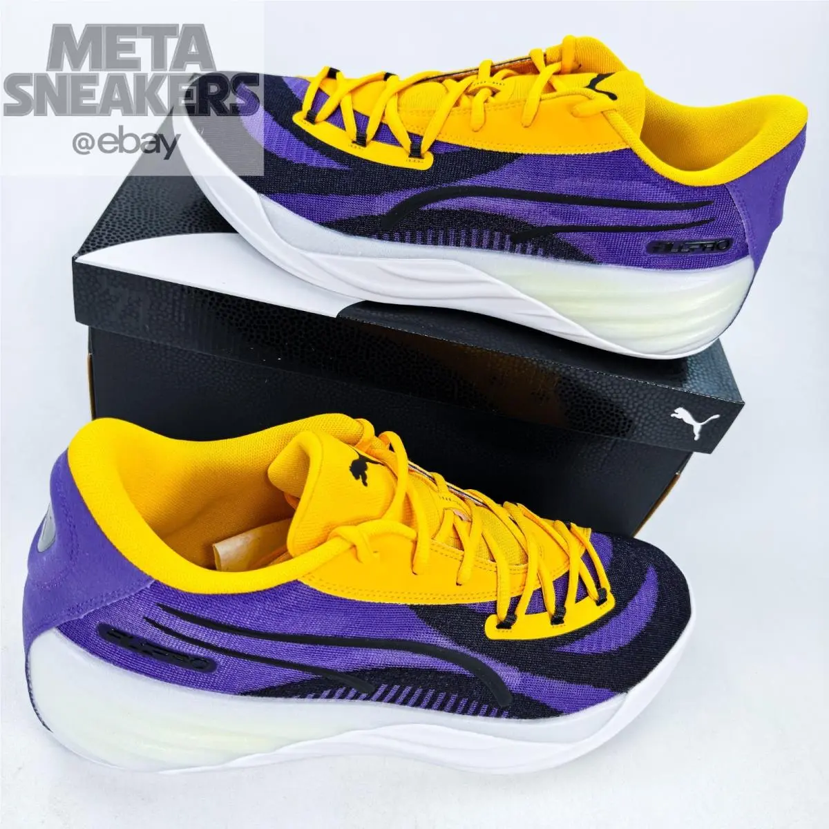 Puma shoes - PUMA All-Pro Nitro - Nitro - 310392-05 - White/ Purple/ Yellow 6