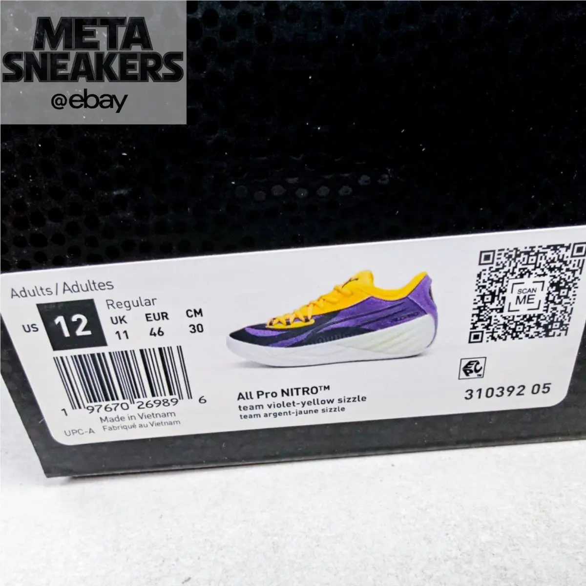 Puma shoes - PUMA All-Pro Nitro - Nitro - 310392-05 - White/ Purple/ Yellow 0