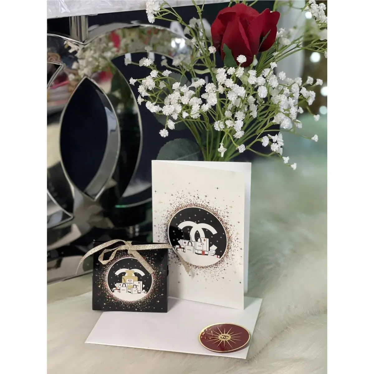 Chanel NO 5 Miniature Perfume and Christmas Card 2019 Collectible