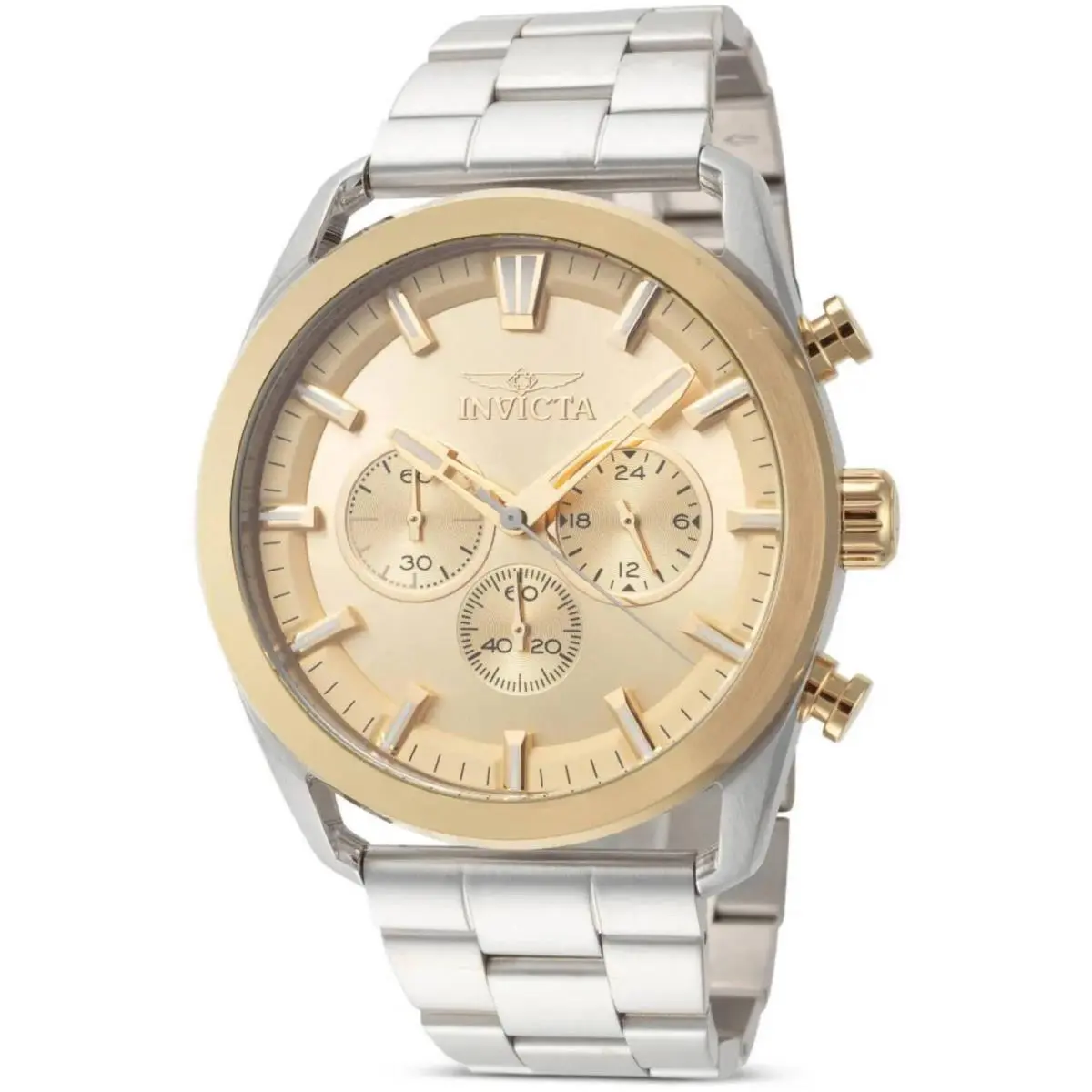 Invicta 50430 Speedway Men`s 45mm Chronograph Gold Dial Steel Watch