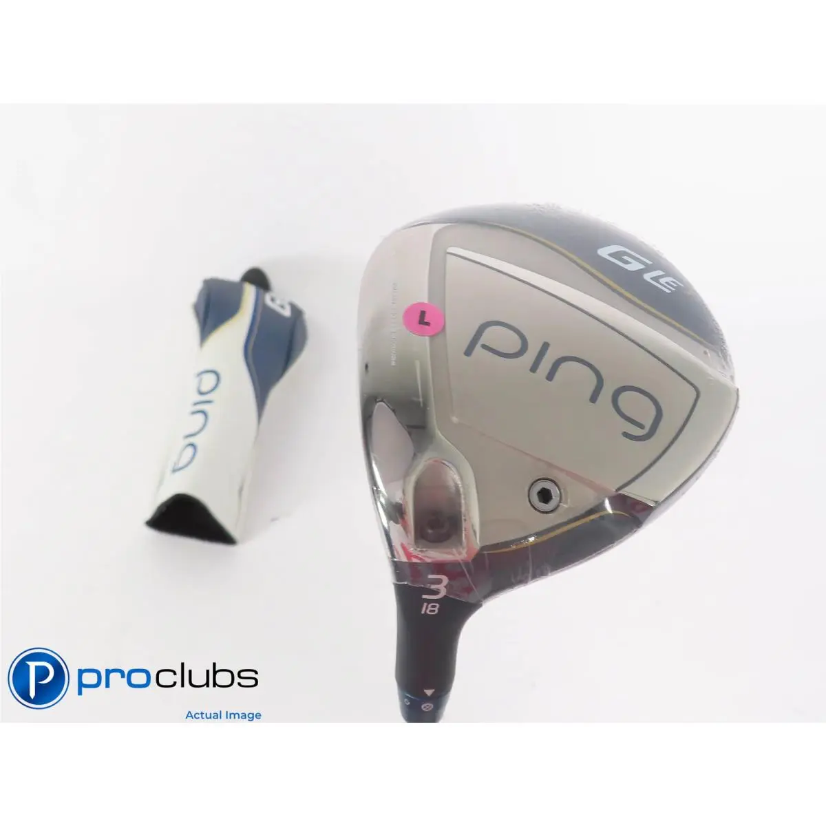 Left Handed Ladies Ping GLE3 18 3 Wood W/hc Ping Ult 250 Ladies Flex 517774
