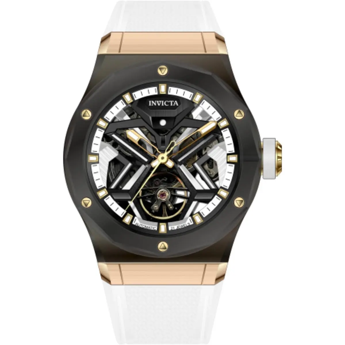 Invicta 70113 Celestial Men`s 45mm Black Dial Rubber Automatic Watch