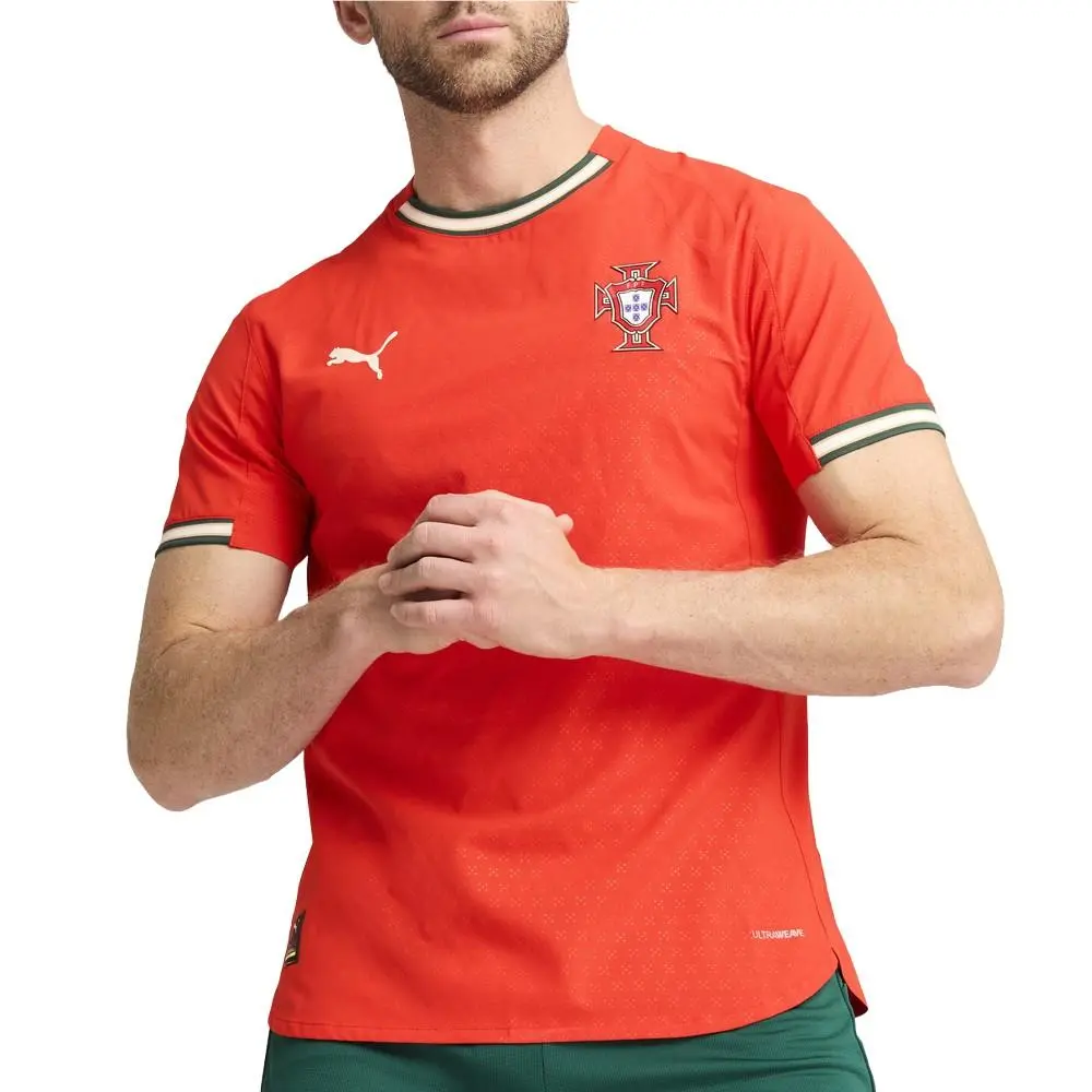 Puma clothing - PUMA Portugal `25 Home Authentic Crew Neck Short Sleeve Replica J - 78076601 - Red (UPC: 197674255819) 1