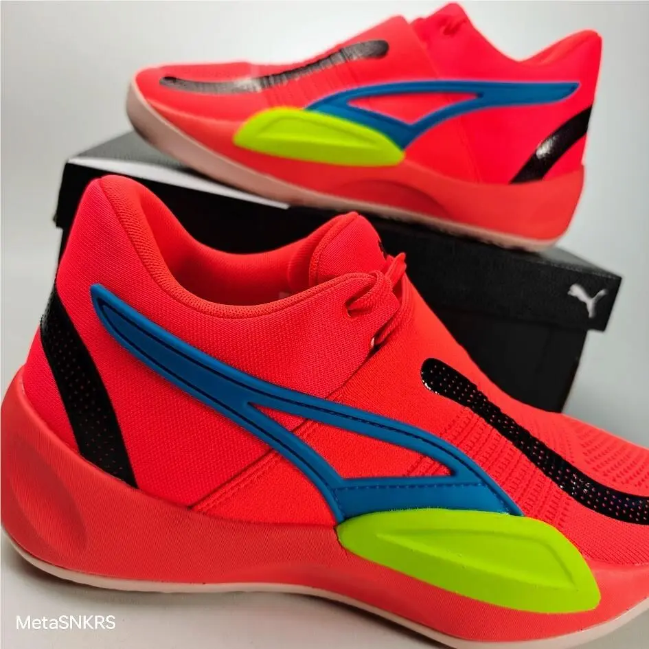Puma shoes - PUMA Rise Nitro - Rise Nitro - 377012-04 - FIERY CORAL/ LIME SQUEEZE 8