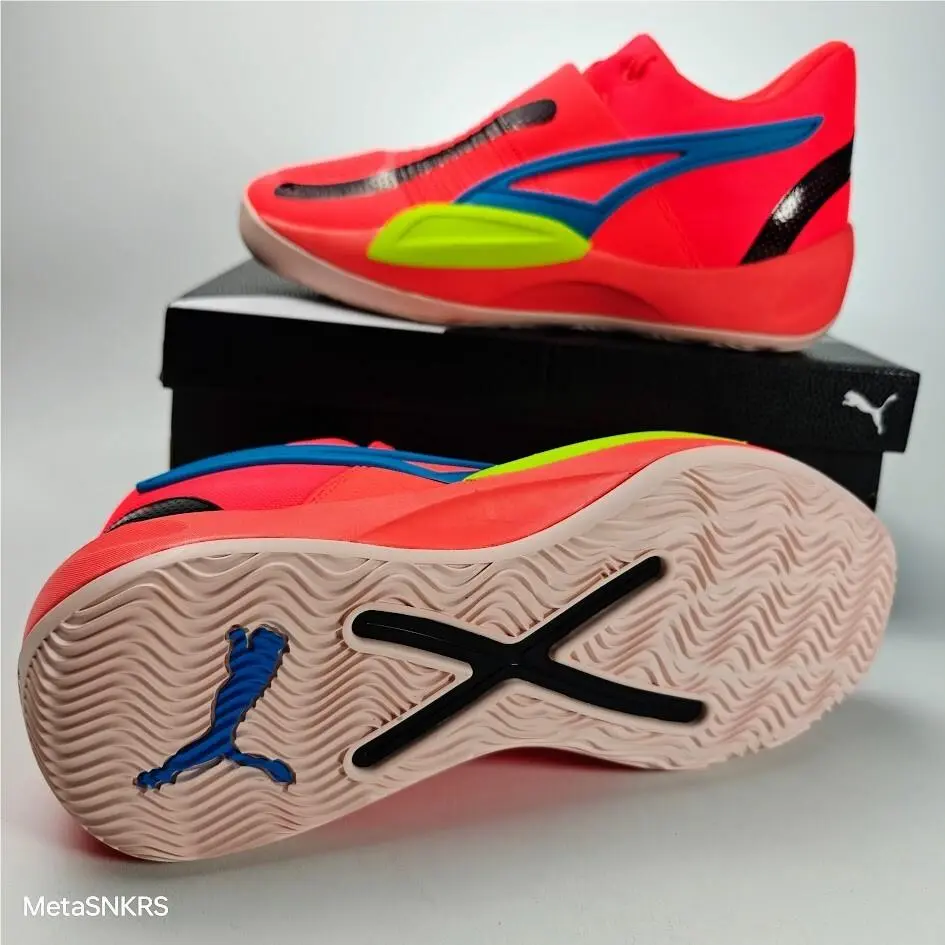 Puma shoes - PUMA Rise Nitro - Rise Nitro - 377012-04 - FIERY CORAL/ LIME SQUEEZE 9