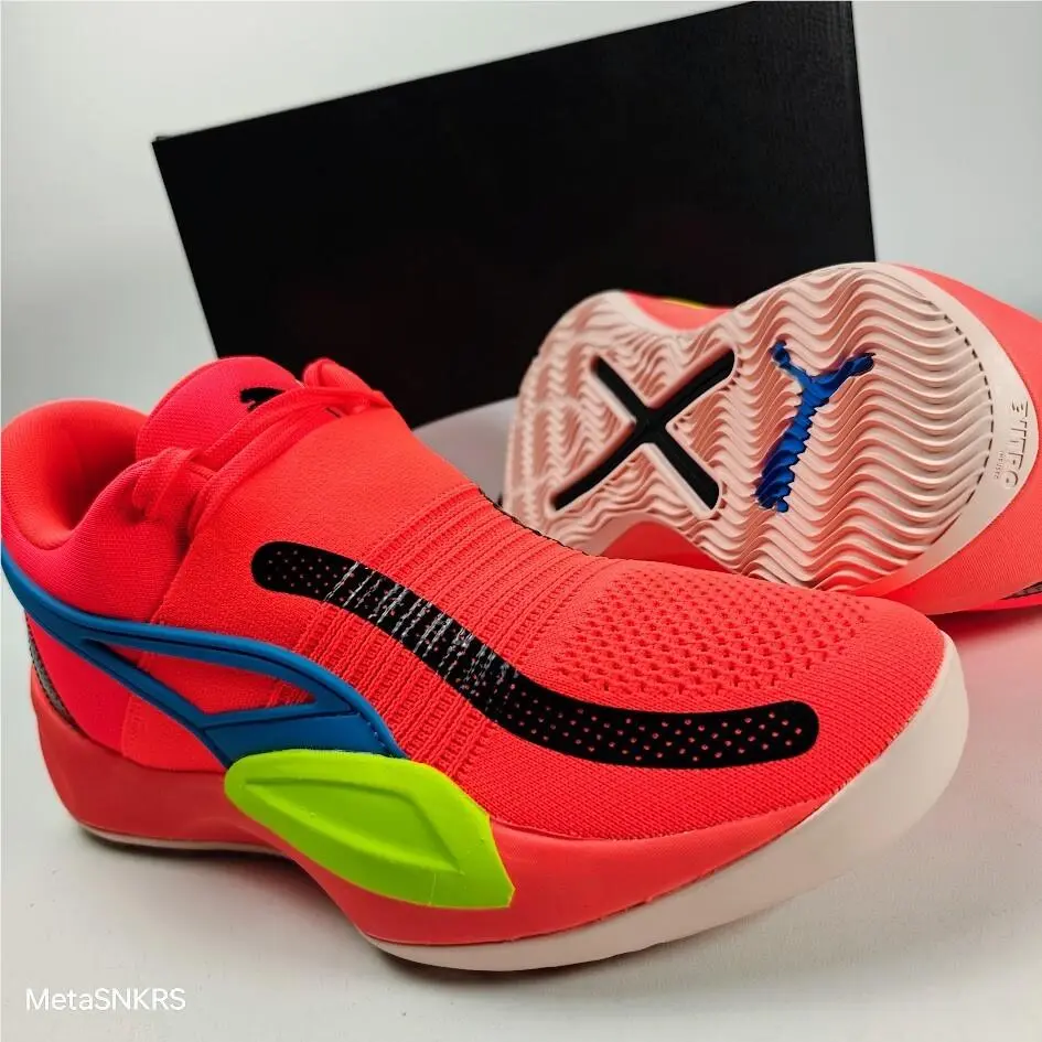 Puma shoes - PUMA Rise Nitro - Rise Nitro - 377012-04 - FIERY CORAL/ LIME SQUEEZE 5