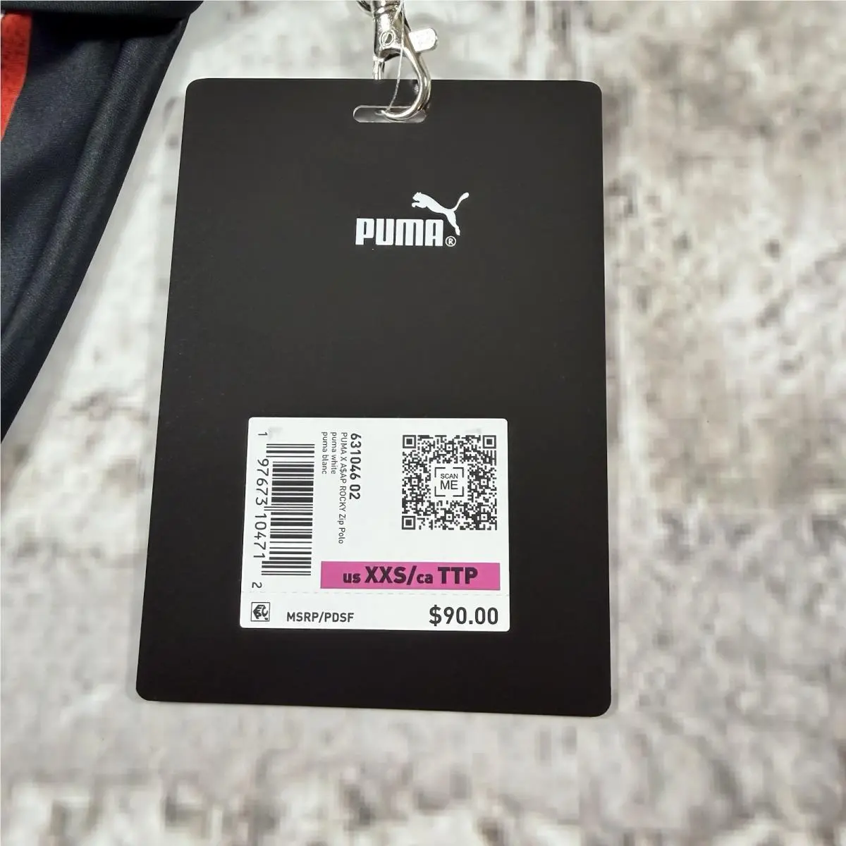 Puma clothing - Puma x ASAP Rocky Zip Polo - 631046 02 - White (UPC: 6448764052646) 7