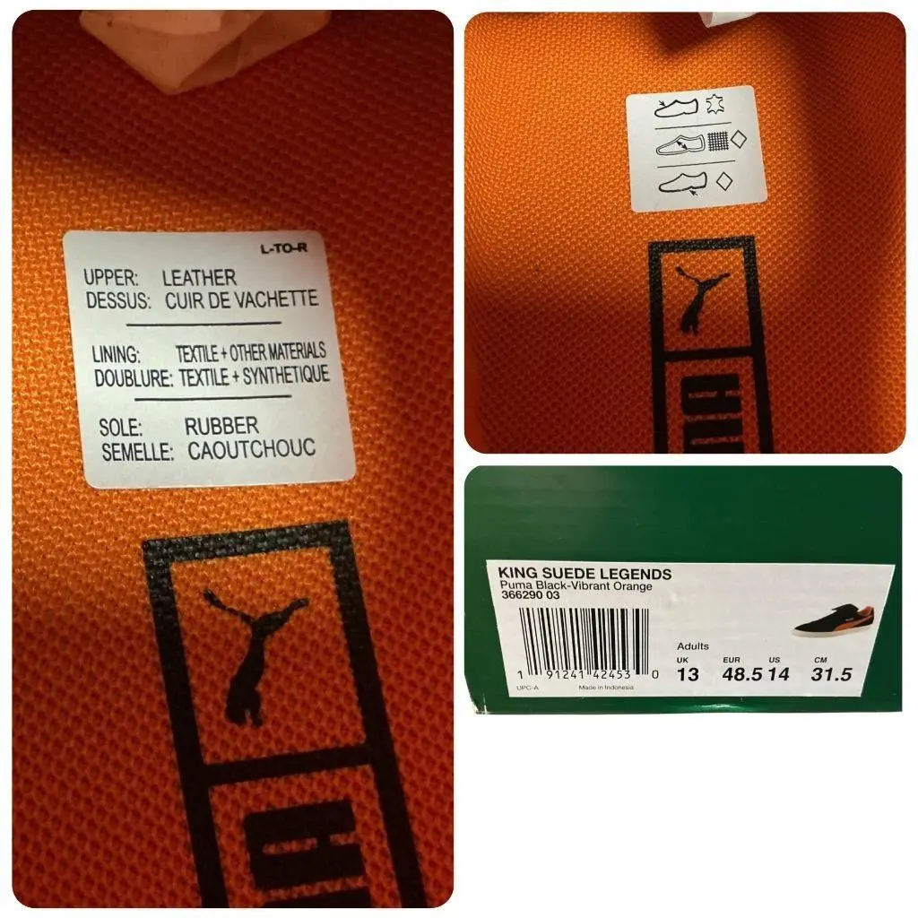 Puma shoes - PUMA King - King - 366290 - Black Orange 9