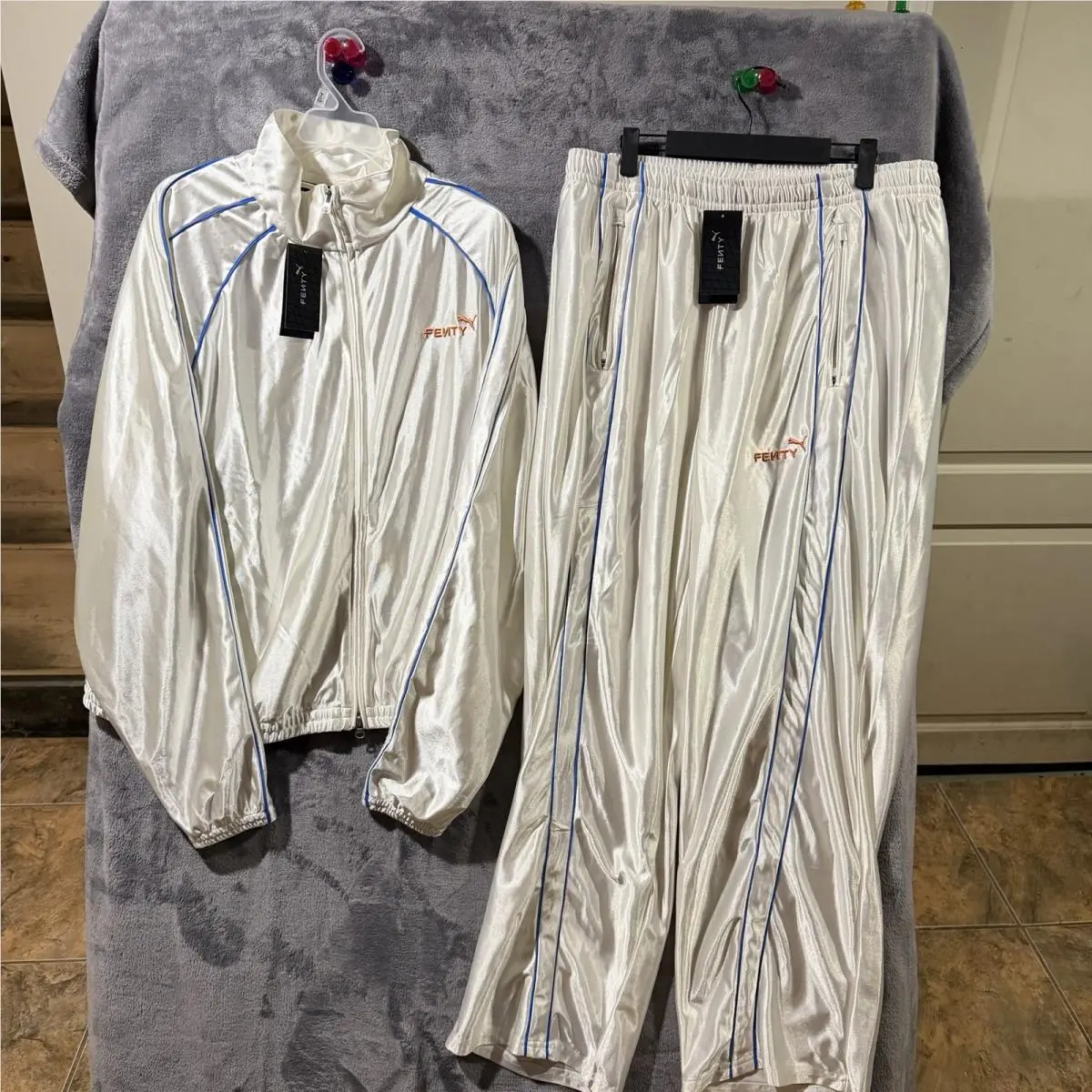 x Fenty Rihanna T7 Satin Tracksuit Set Jacket Pants Oversized Size Xl⁠ by Puma