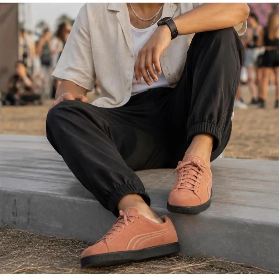 Puma shoes - Puma Suede Classic Badge Flip Em - 366491 01 - Muted Clay Orange Black 0