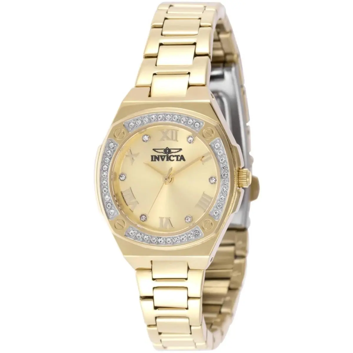 Invicta 50383 Specialty Women`s Quartz Watch 28mm Gold Steel Gold Dial