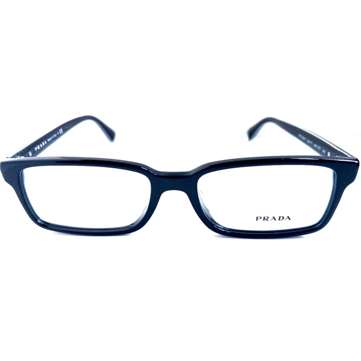 Prada Vpr 15Q-F Black 54mm Rx Rectangular Men`s Eyeglasses Frame 54-17-145