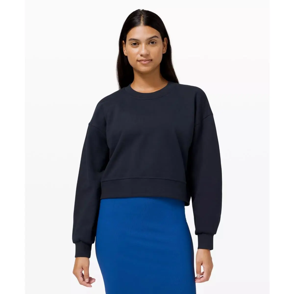 Women`s Lululemon Perfectly Oversized Cropped Crew Sweatshirt - Trnv - Sz 6