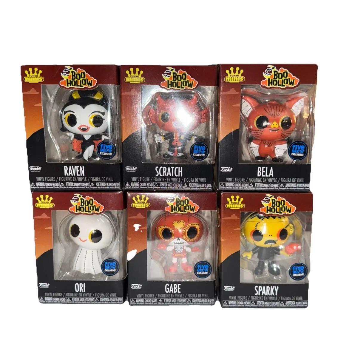 Funko Minis Boo Hollow Vinyl Figures Set of 6 Five Below Exclusive Raven Scratch