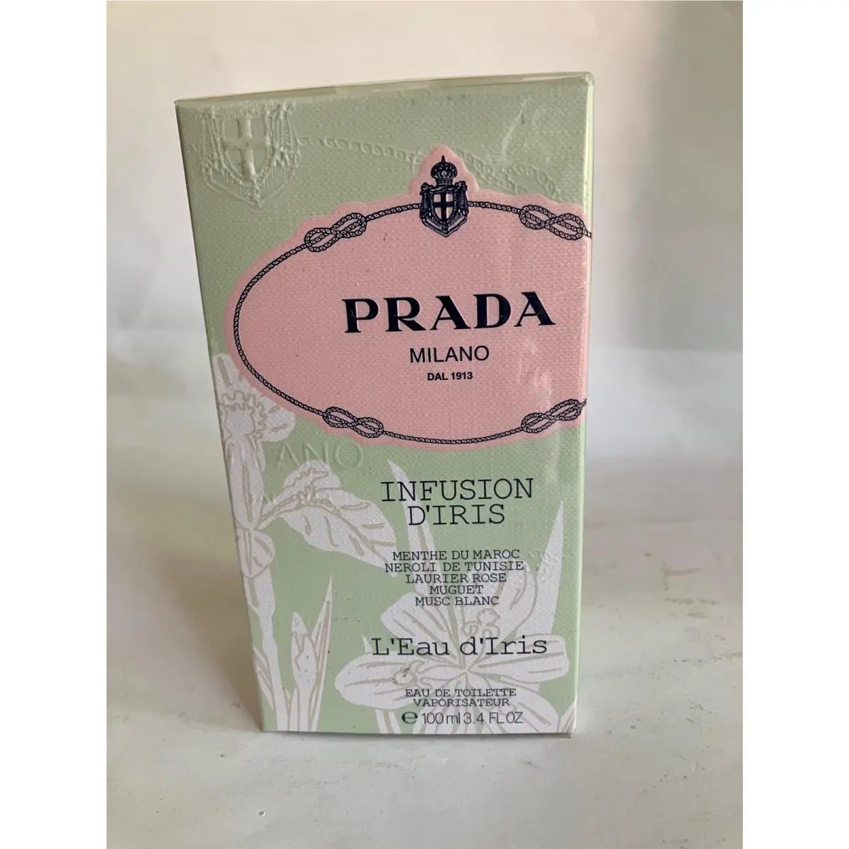 L`eau D`iris 3.4oz Edt Spray For Women Rare by Prada