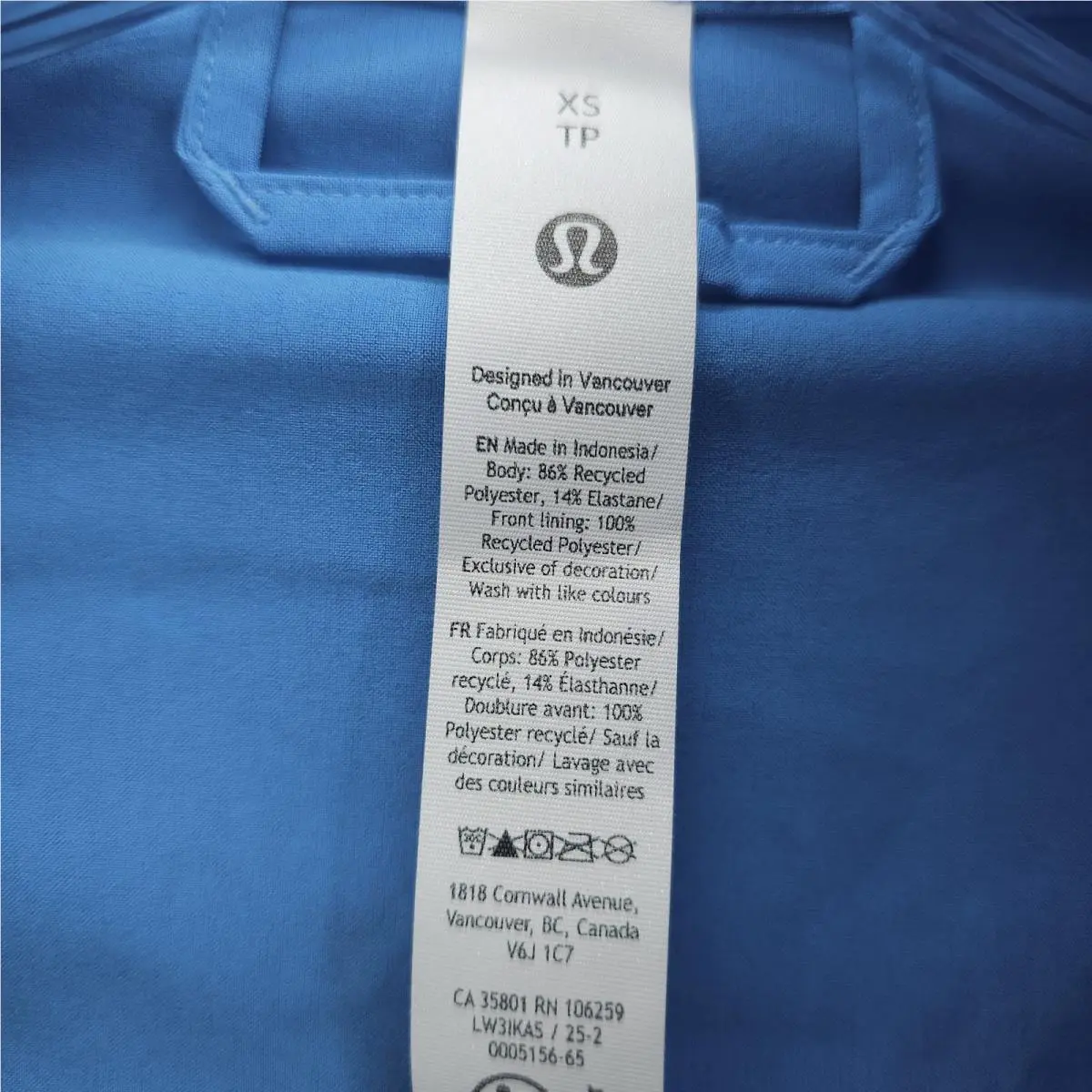 Lululemon clothing - Lululemon UV-Protective Cinch-Waist Run Jacket - Blue 3