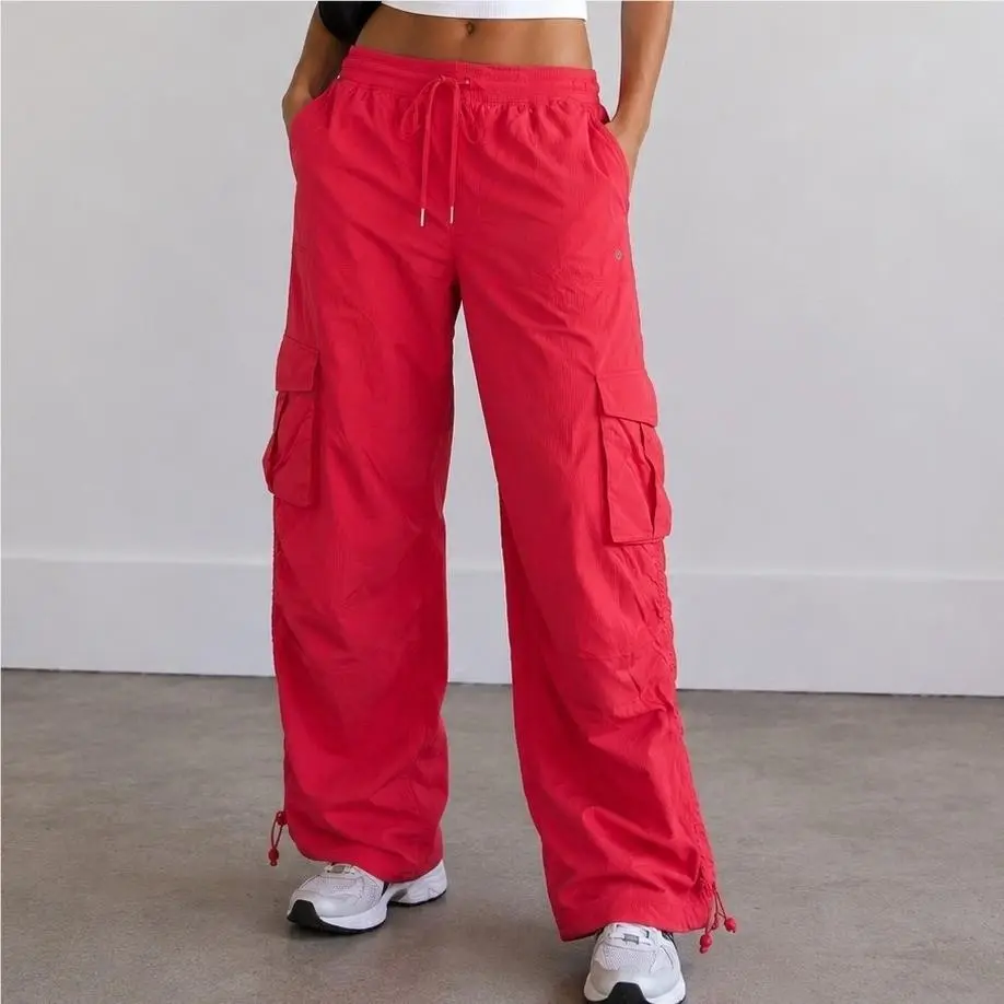 Lululemon XL Dance Studio Relaxed Fit Mid Rise Cargo Pants Glaze Pink Stretch
