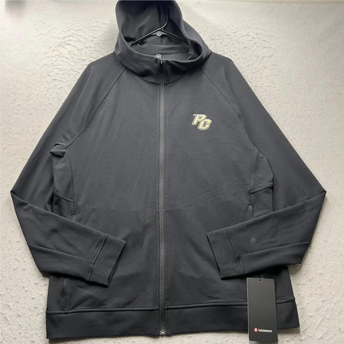 Lululemon City Sweat Full Zip Hoodie XL Black PC Logo LM3CNQS Blk