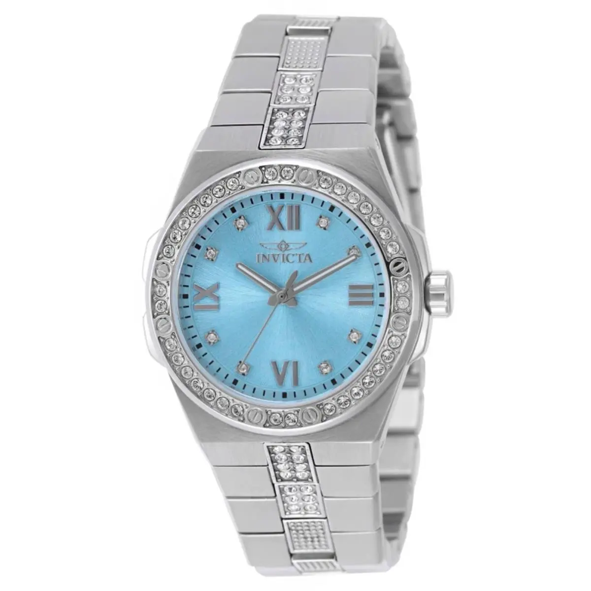 Invicta 50654 Specialty Women`s Watch 34mm Steel Crystal Tiffany Blue Dial