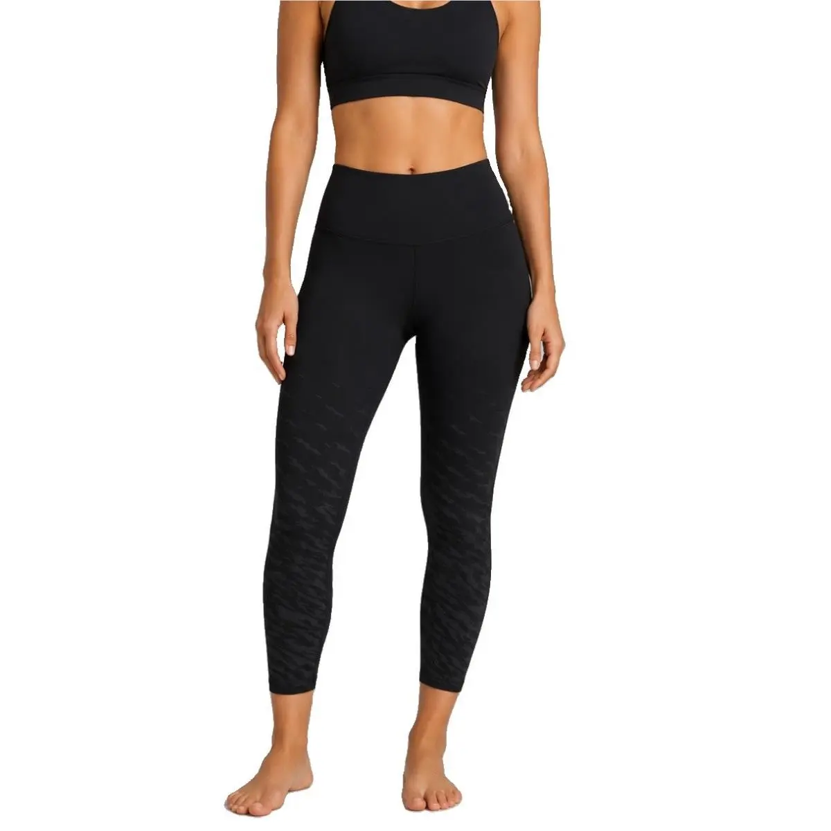 Lululemon Wunder Under Size 6 HR 25 Flocked Lunar Year Leggings Black