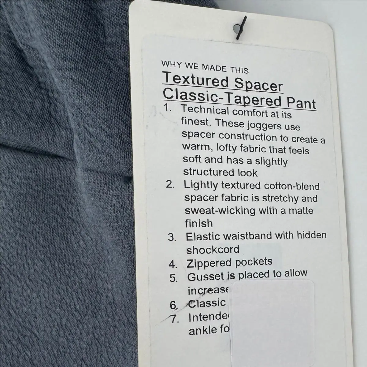 Lululemon clothing - Textured Spacer Classic-Tapered Pant - Textured Spacer Pant - Blue 4