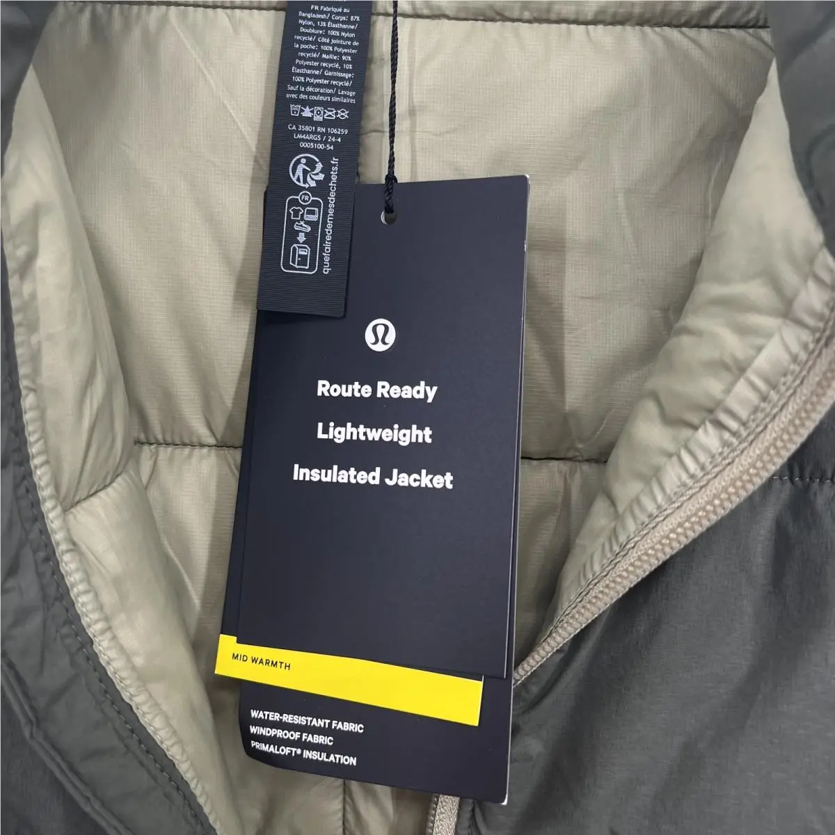 Lululemon clothing - Route Ready Lightweight Insulated Jacket - M4ARGS - Green 1