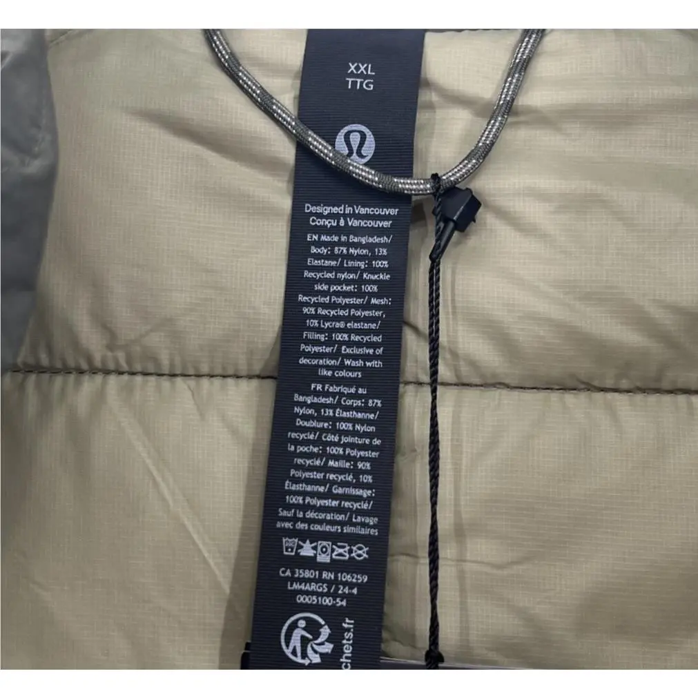 Lululemon clothing - Route Ready Lightweight Insulated Jacket - M4ARGS - Green 2
