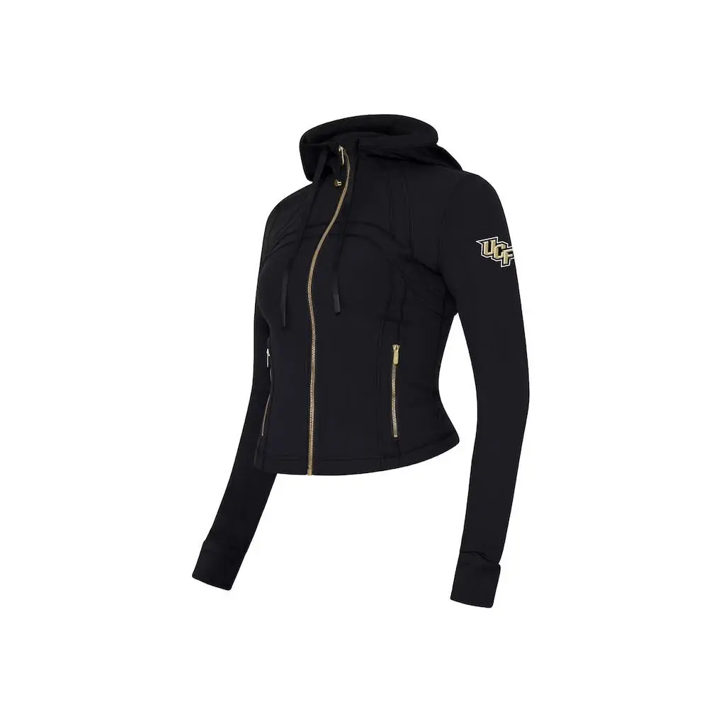 Lululemon Womens Black Ucf Knights Hooded Cropped Define Jacket Size 10