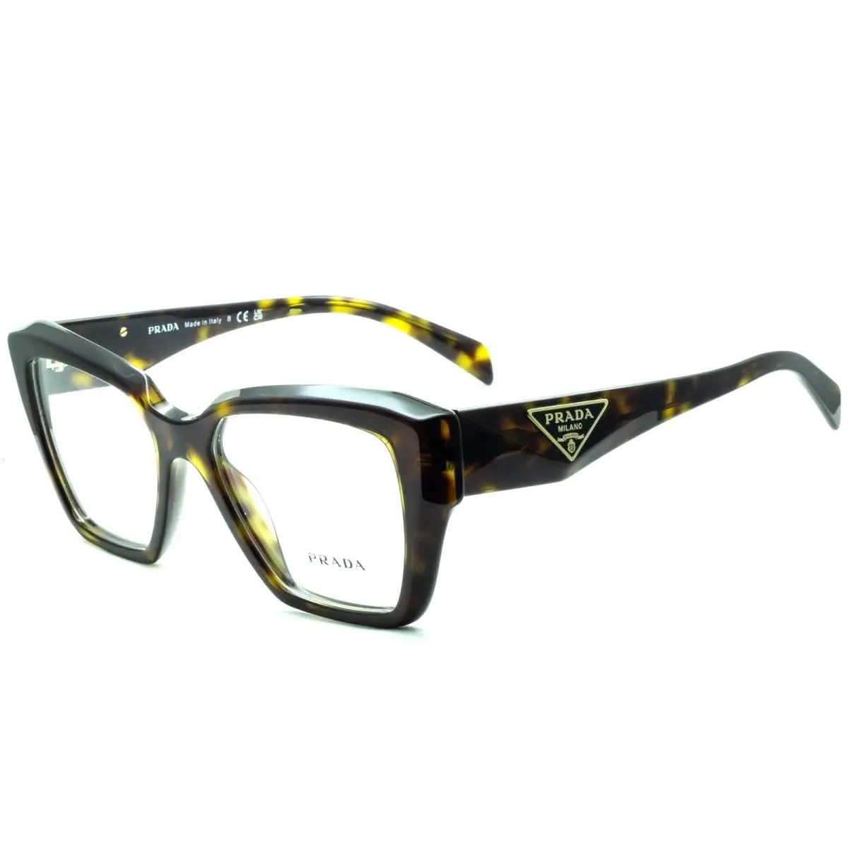 Prada Eyeglasses Vpr 09Z-F VAU-1O1 52-16 140 Havana Tortoise Cat Eye Frames