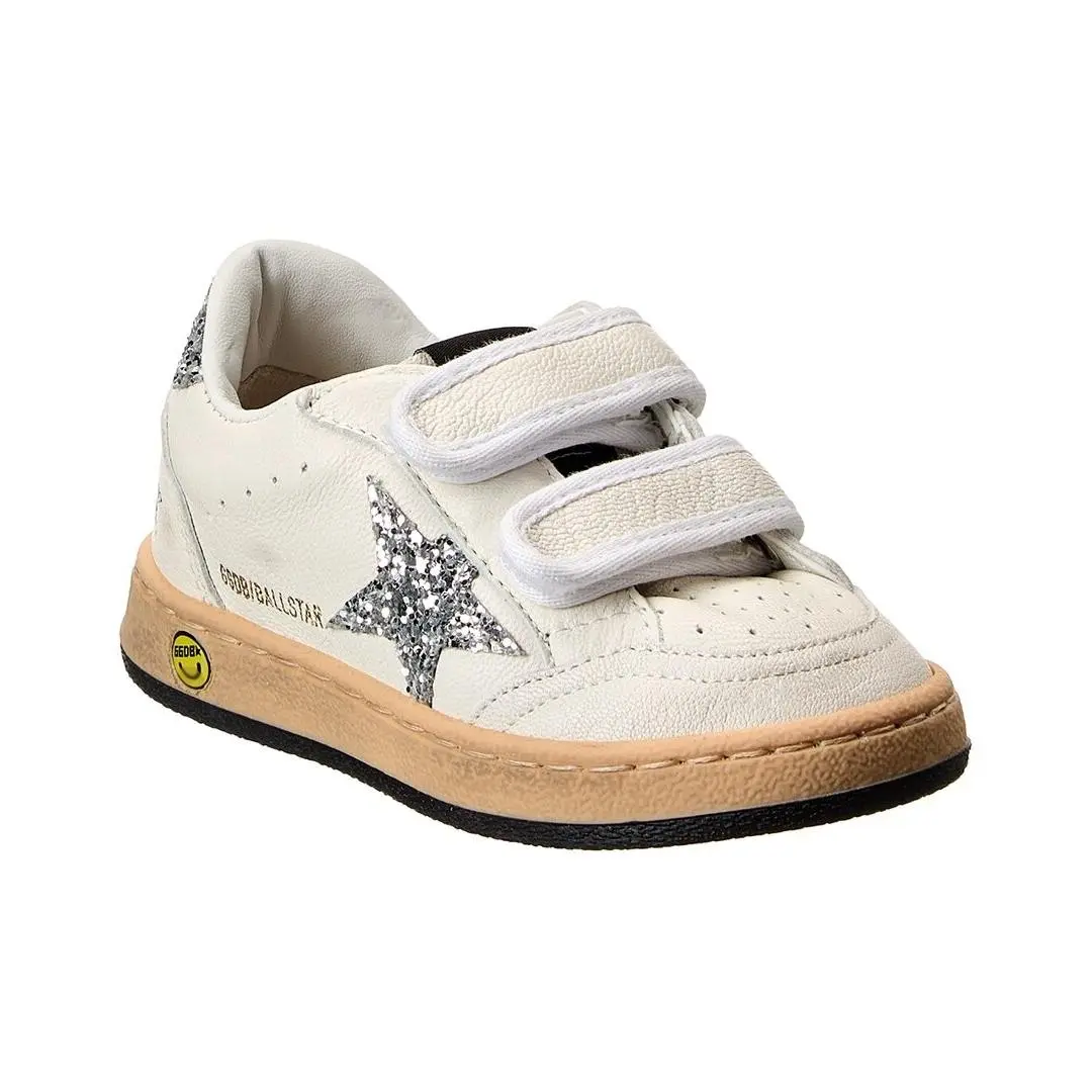 Ball Star Leather Sneaker White 27 by Golden Goose