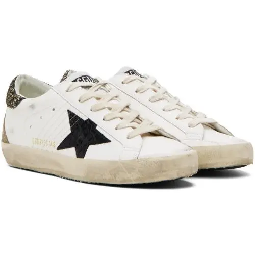 D5282 White Black Super Star with Spur Sneakers Size EU 37 US 7 by Golden Goose