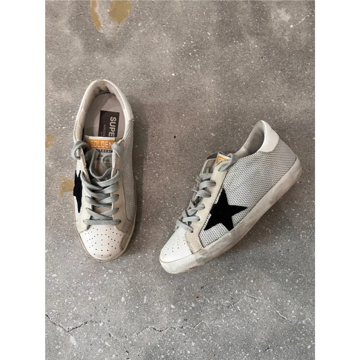 Golden Goose Classic Slide Sneaker Size 36 Silver Black White Leather