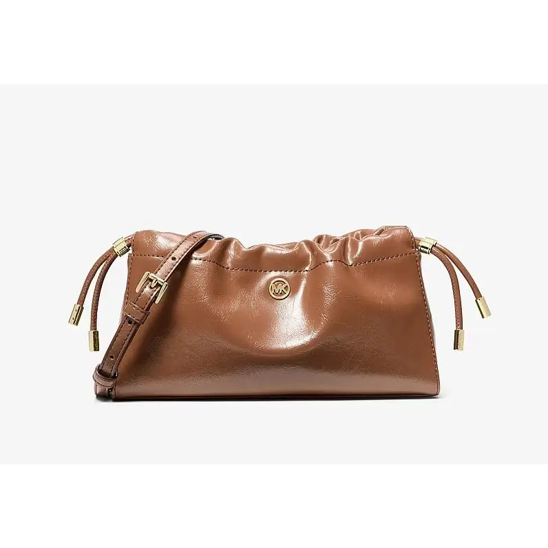 Michael Kors Matilda Womens Small Cinched Crossbody Adjustable Strap Bag Luggage