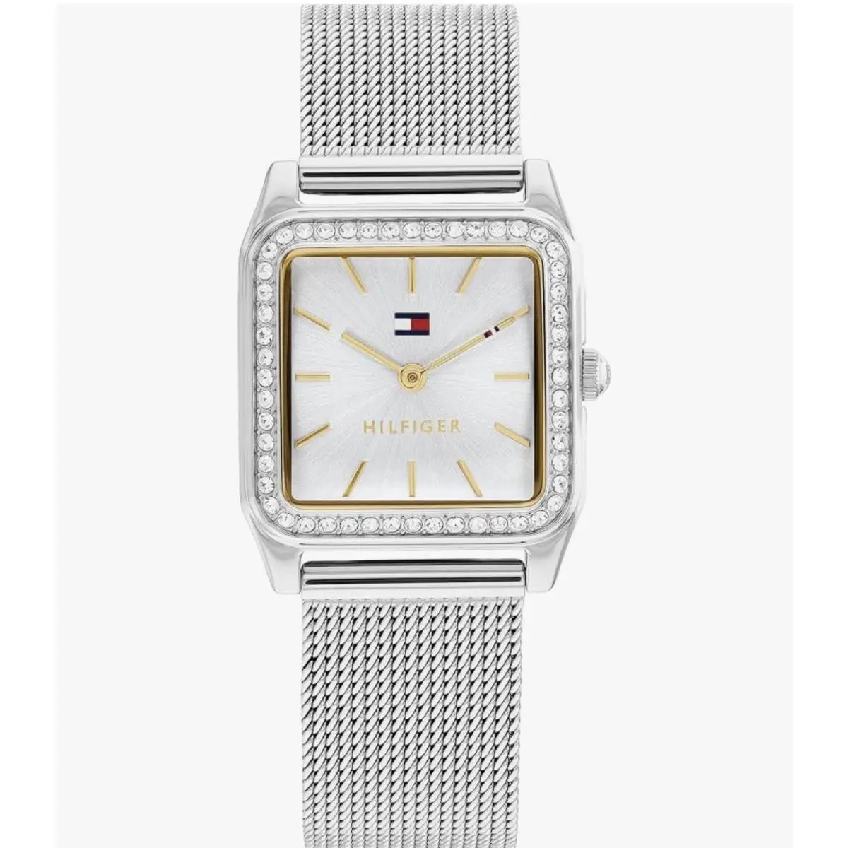 Women`s Watch Silver with Crystals Square Dial 1782608 by Tommy Hilfiger