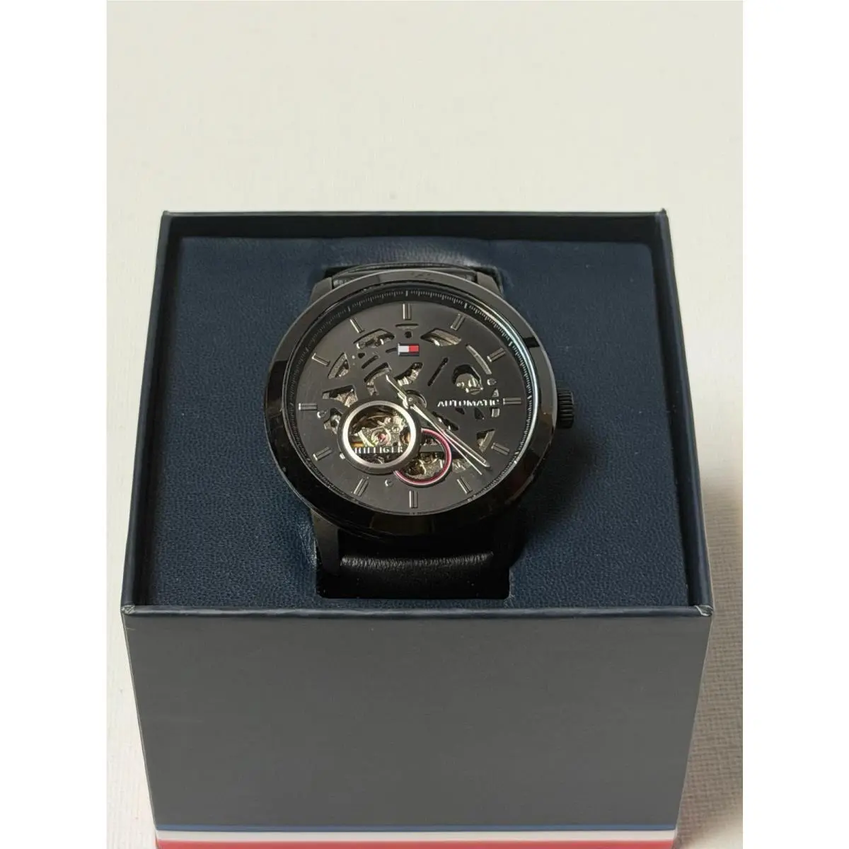 Tommy Hilfiger Black Mens Automatic Watch Henry