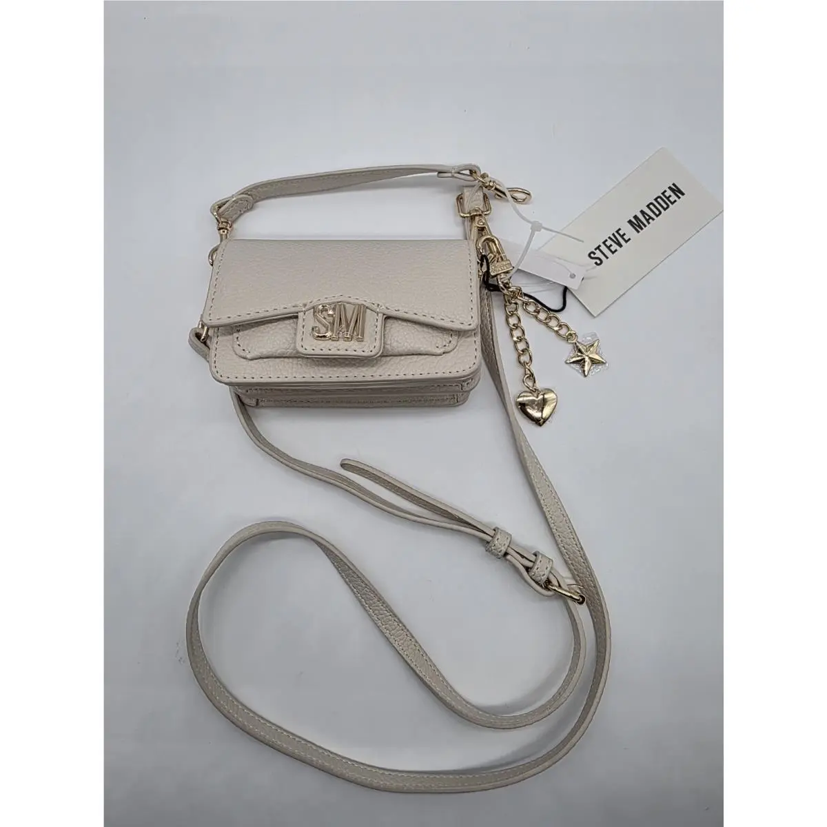 Steve Madden Almond Mini Crossbody Wallet Purse Mini Bag