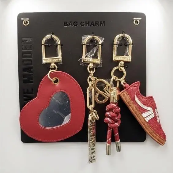 Red Heart Sneaker Bag Charm Keychain Decor Oversized Maximalist by Steve Madden