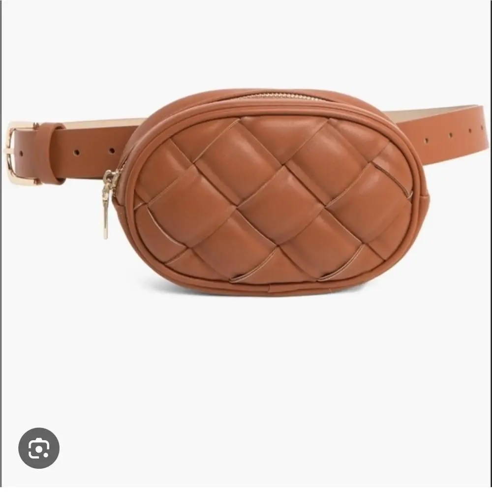Women`s Basket Weave Quilted Belt Bag Gifts Stocking Stuffer by Steve Madden