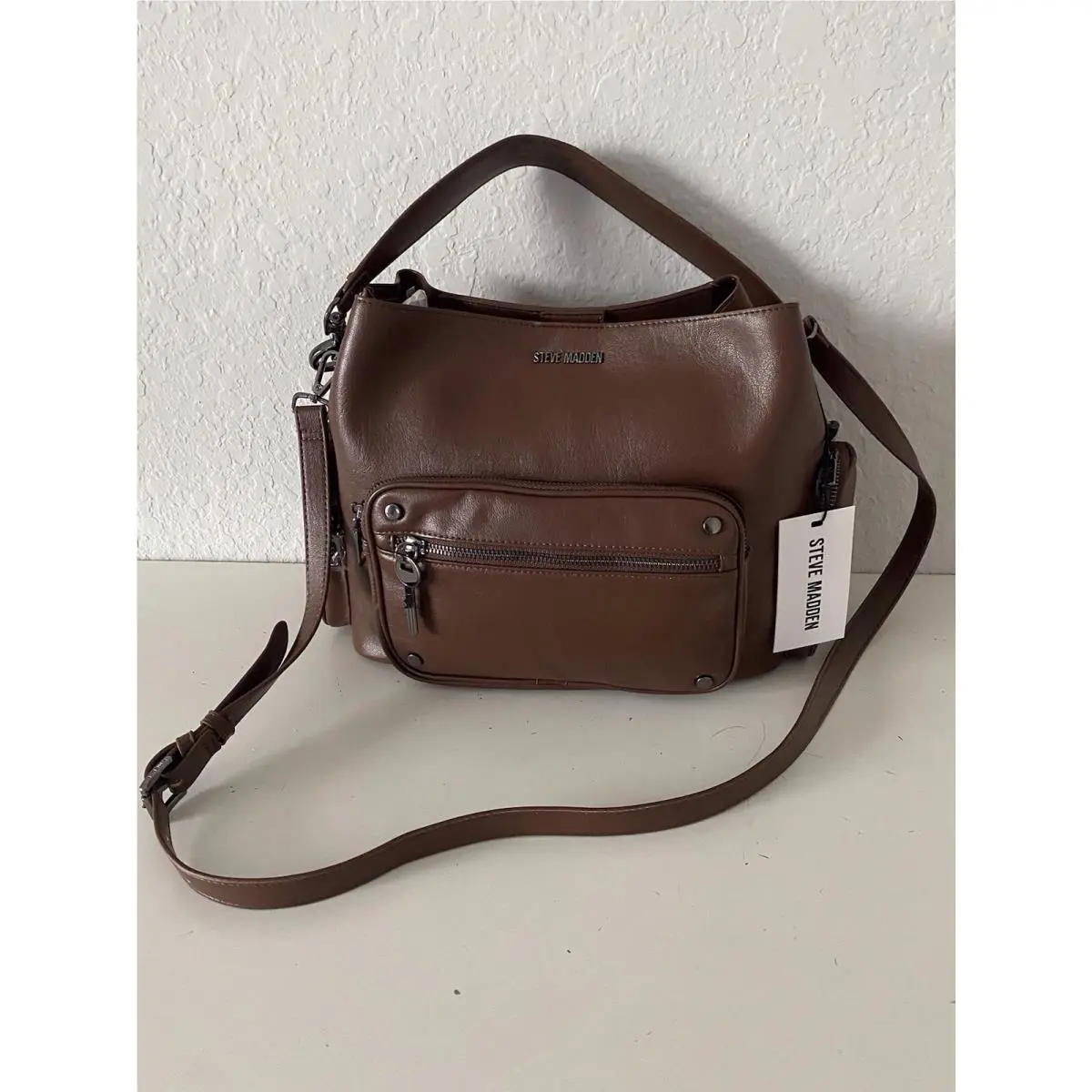 Bag Y2K Style Hobo Cargo In Brown W/insert and Charms Viral by Steve Madden