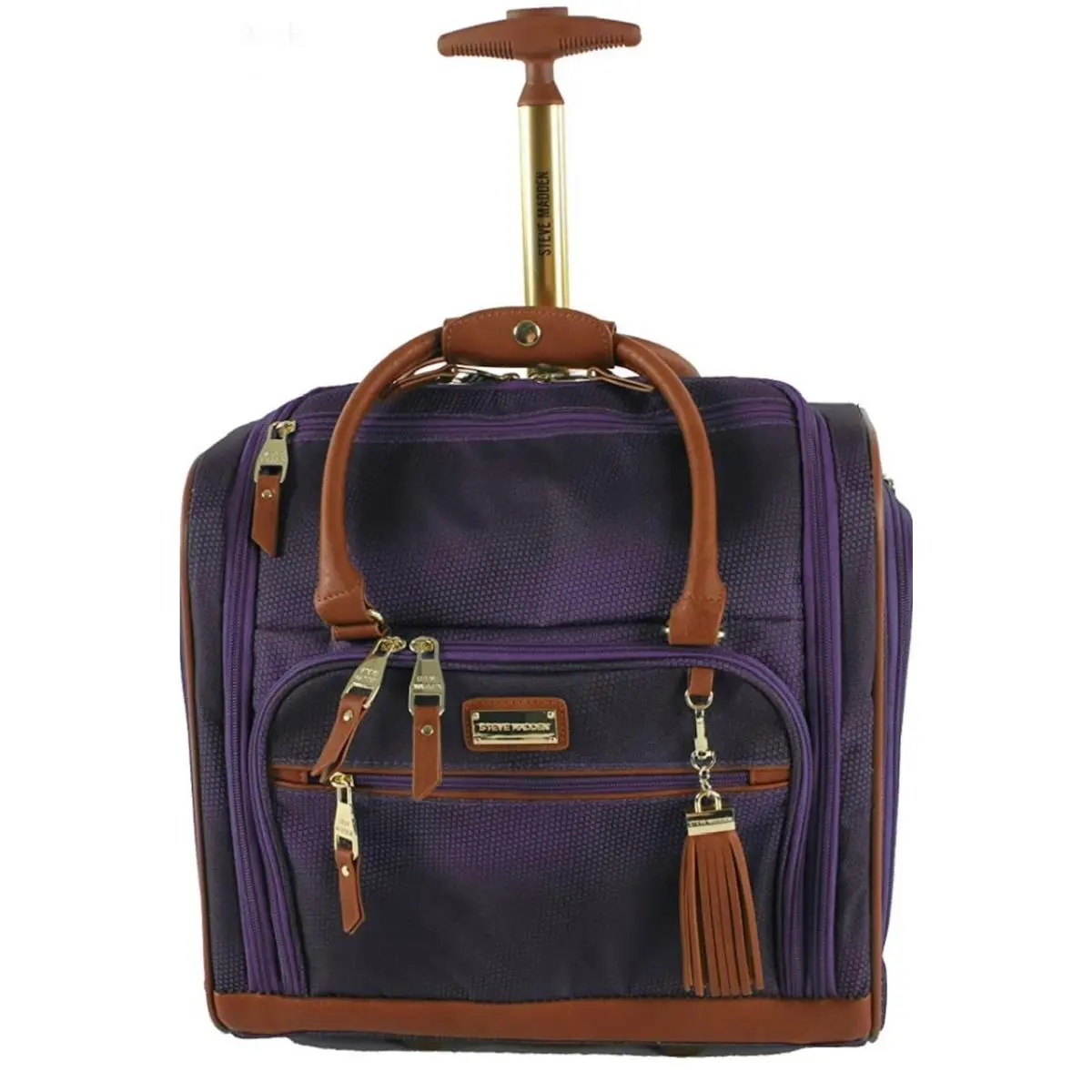 Underseat Wheeled Bag 15 Carryon Shadow Purple by Steve Madden
