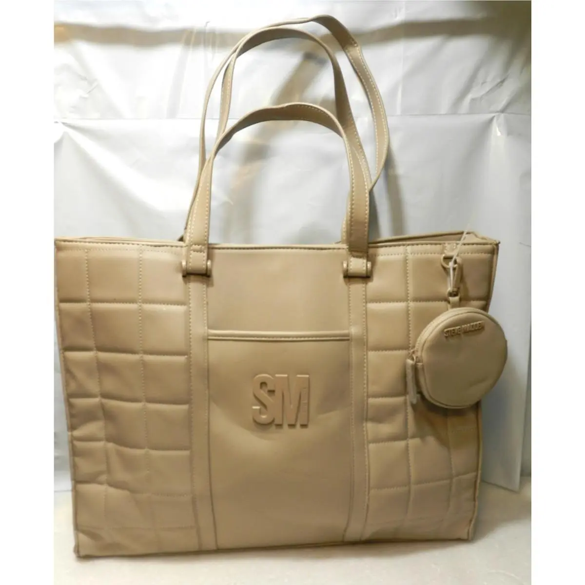 Extra Large  Timeless Tote Bag w/ Coin Purse Taupe X8K by Steve Madden